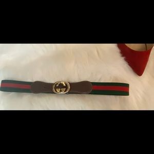 Authentic Vintage Gucci Web Belt